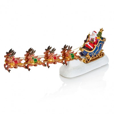 34cm Illuminated Santa Sleigh