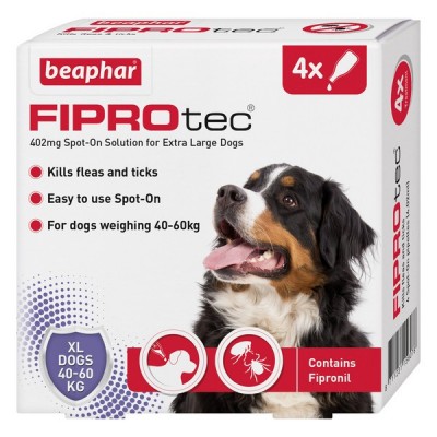 Beaphar FIPROtec® Spot On Extra Large Dog (4x Pipettes)